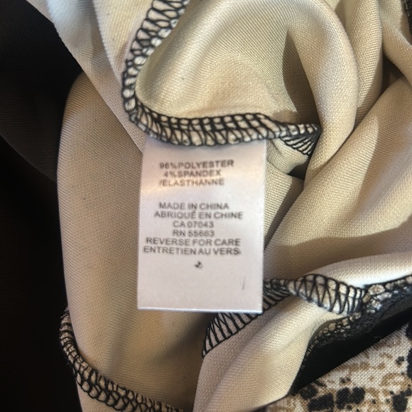 ATHENA MARIE SNAKE PRINT LEGGING IN TAN CREAM AND BLACK COLOURS - Picture 4 of 4